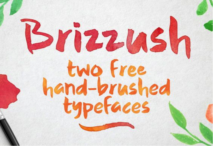 Brizzush Font for postcards