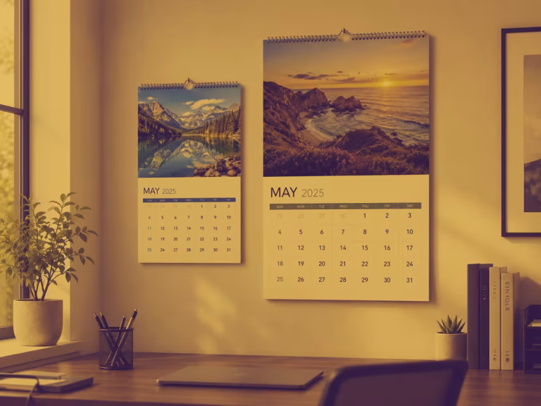 Wall calendar sizes
